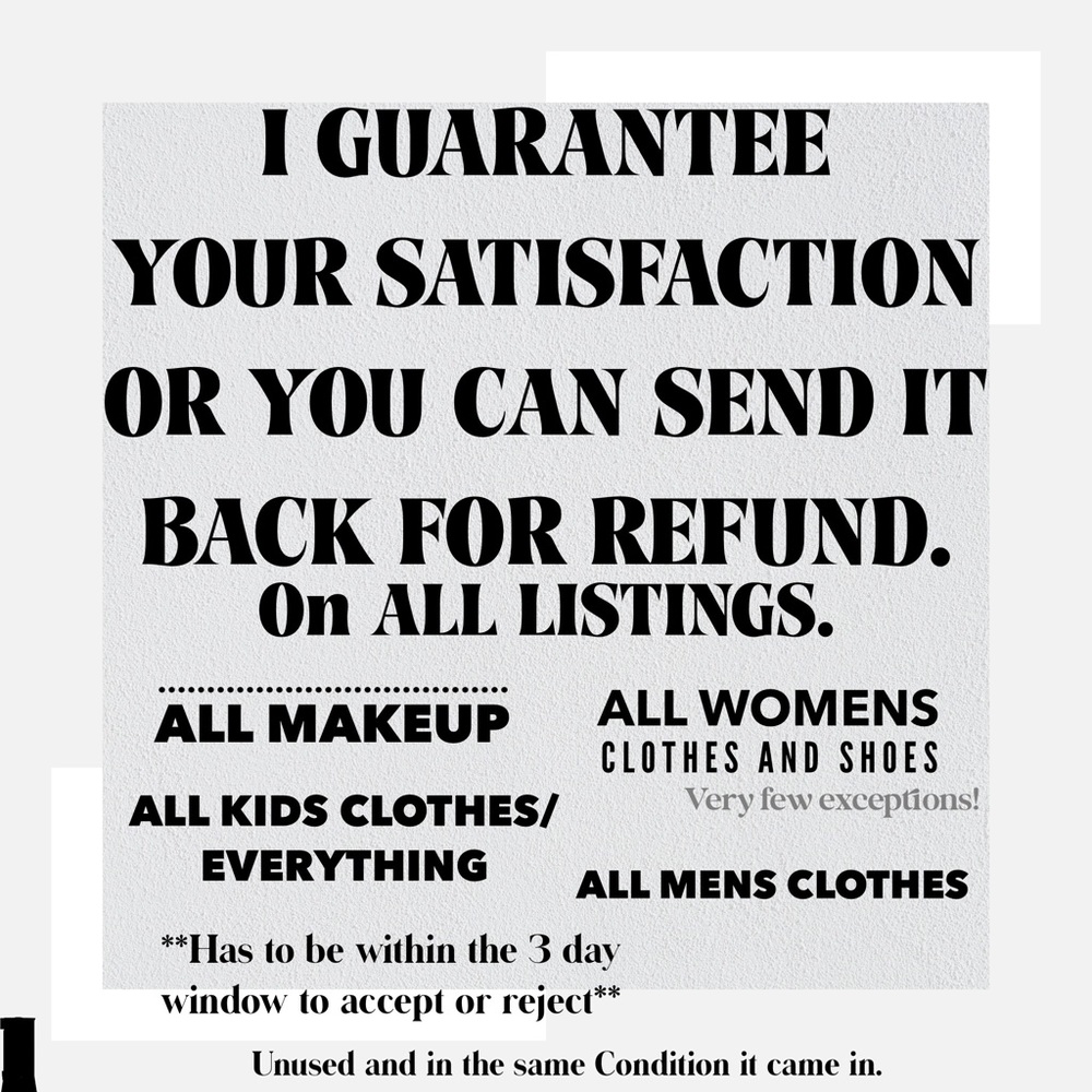 GUARANTEE ALL MY ITEMS- all mens listings